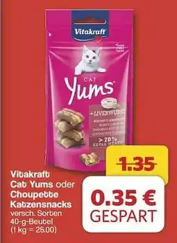 Famila Nord Ost Vitakraft Cat Yums oder Choupette Katzensnacks Angebot