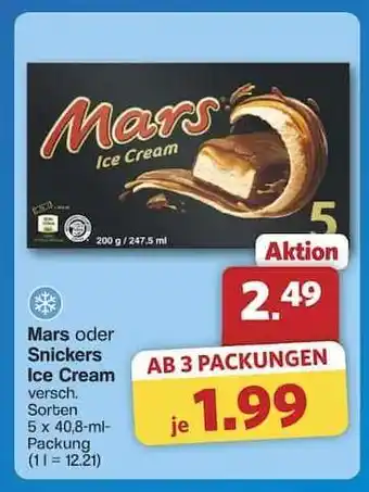 Famila Nord Ost MARS oder SNICKERS Ice Cream Angebot