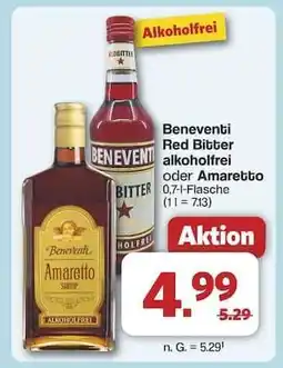 Famila Nord Ost Beneventi Red Bitter alkoholfrei oder Amaretto Angebot