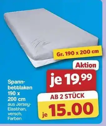 Famila Nord Ost Spannbettlaken 190 x 200 cm Angebot