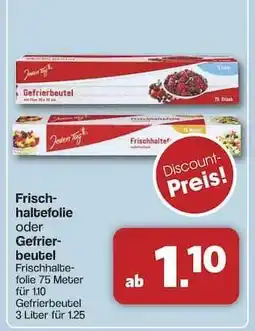Famila Nord Ost Frischhaltefolie oder Gefrierbeutel Angebot