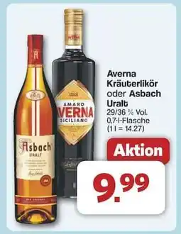 Famila Nord Ost Averna Kräuterlikör oder Asbach Uralt Angebot