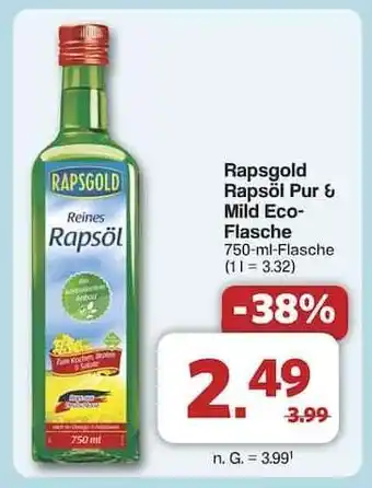 Famila Nord Ost Rapsgold Rapsöl Pur & Mild Eco-Flasche Angebot