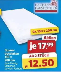 Famila Nord Ost Spannbettlaken 150 x 200 cm Angebot