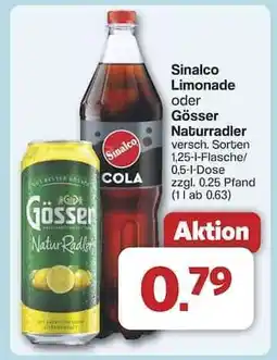 Famila Nord Ost Sinalco Limonade oder Gösser Naturradler Angebot