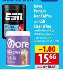 Famila Nord Ost More Protein Iced Coffee oder ESN Clear Whey Angebot