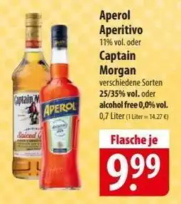 Famila Nord Ost Aperol Aperitivo oder Captain Morgan Angebot
