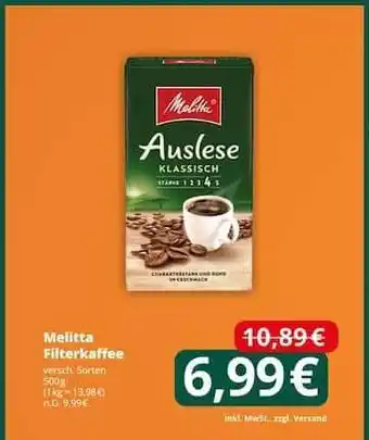 Famila Nord Ost Melitta Filterkaffee Angebot