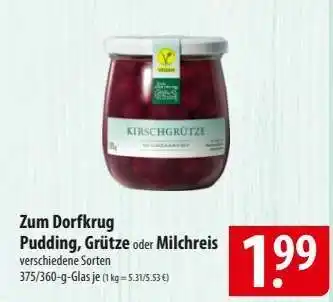 Famila Nord Ost Zum Dorfkrug Pudding, Grütze oder Milchreis Angebot