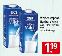 Famila Nord Ost Weihenstephan Haltbare Milch Angebot