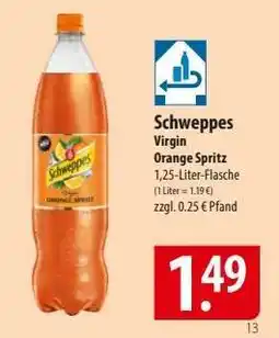 Famila Nord Ost Schweppes Virgin Orange Spritz Angebot