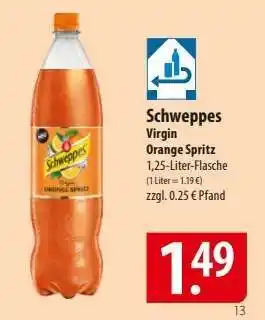Famila Nord Ost Schweppes Virgin Orange Spritz Angebot