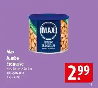 Famila Nord Ost Max Jumbo Erdnüsse Angebot