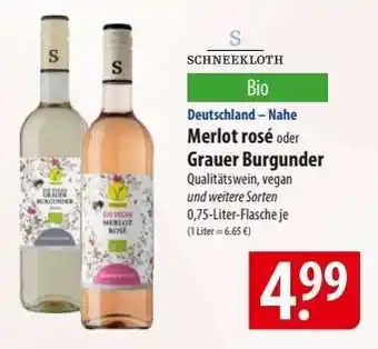 Famila Nord Ost Merlot rosé oder Grauer Burgunder Angebot