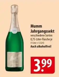 Famila Nord Ost Mumm Jahrgangssekt Angebot