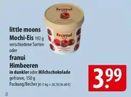 Famila Nord Ost little moons Mochi-Eis oder franui Himbeeren Angebot