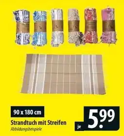 Famila Nord Ost Strandtuch mit Streifen Angebot