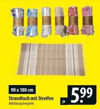 Famila Nord Ost Strandtuch mit Streifen Angebot
