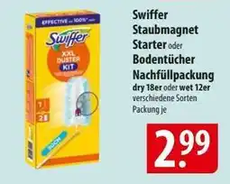 Famila Nord Ost Swiffer Staubmagnet Starter oder Bodentücher Nachfüllpackung Angebot