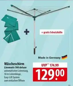 Famila Nord Ost Wäscheschirm Linomatic 500 deluxe Angebot