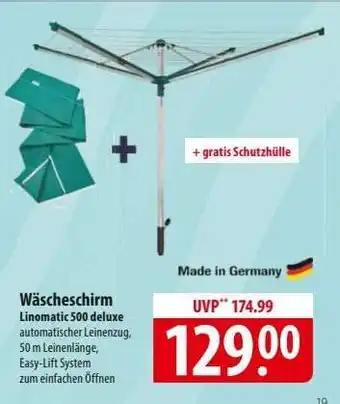 Famila Nord Ost Wäscheschirm Linomatic 500 deluxe Angebot