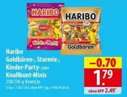 Famila Nord Ost Haribo Goldbären, Starmix, Kinder-Party, Knallbunt-Minies Angebot