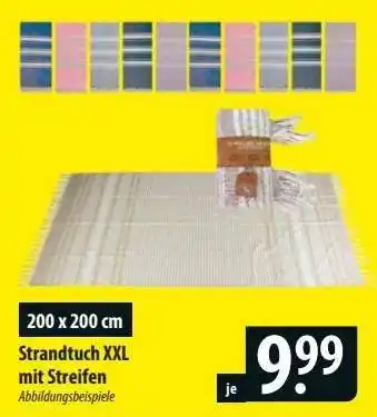 Famila Nord Ost Strandtuch XXL mit Streifen Angebot