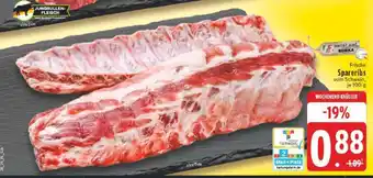 Edeka Frische Spareribs vom Schwein Angebot