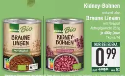 Edeka Kidney-Bohnen oder Braune Linsen Angebot