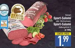 Edeka Reinert Sport-Salami oder Strohschewein Sport-Salami Angebot