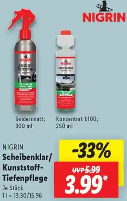 Lidl NIGRIN Scheibenklar/ Kunststoff Tiefenpflege Angebot