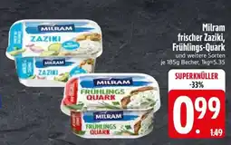 Edeka Milram frischer Zaziki, Frühlings-Quark Angebot