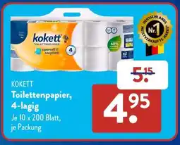 Aldi Süd KOKETT Toilettenpapier, 4-lagig Angebot