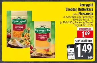 Edeka kerrygold Cheddar, Butterkäse oder Mozzarella Angebot