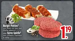 Edeka Burger-Patties oder Gyros-Spieße Angebot