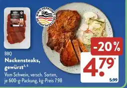 Aldi Süd BBQ Nackensteaks, gewürzt Angebot