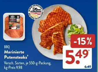 Aldi Süd BBQ Marinierte Putensteaks Angebot