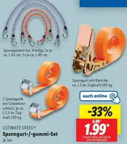 Lidl ULTIMATE SPEED Spanngurt-/-gummi-Set Angebot