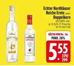 Edeka Echter Nordhäuser Reiche Ernte oder Doppelkorn Angebot