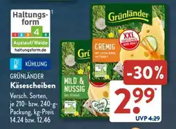 Aldi Süd Grünländer Käsescheiben Angebot