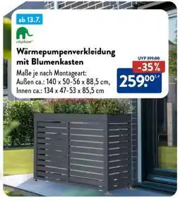 Aldi Süd Wärmepumpenverkleidung mit Blumenkasten Angebot