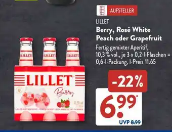 Aldi Süd LILLET Berry, Rosé White Peach oder Grapefruit Angebot