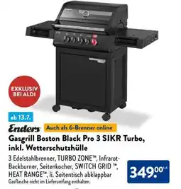 Aldi Süd Gasgrill Boston Black Pro 3 SIKR Turbo Angebot