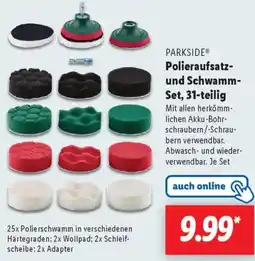 Lidl PARKSIDE Polieraufsatz- und Schwamm Set, 31-teilig Angebot