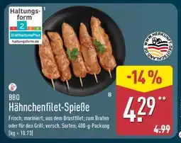 Aldi Nord BBQ Hähnchenfilet-Spieße Angebot
