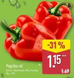 Aldi Nord Paprika rot Angebot