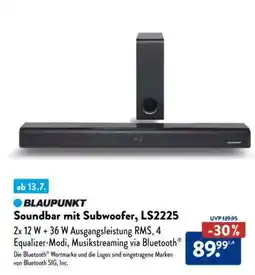 Aldi Süd Soundbar mit Subwoofer, LS2225 Angebot