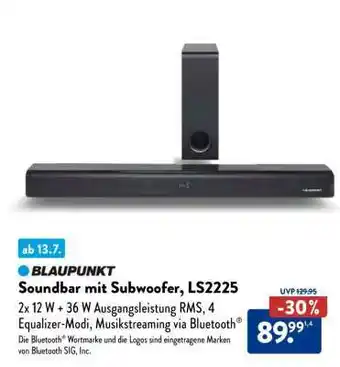 Aldi Süd Soundbar mit Subwoofer, LS2225 Angebot