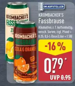 Aldi Nord KROMBACHER'S Fassbrause Angebot