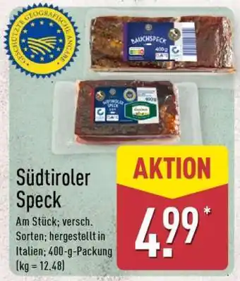 Aldi Nord Südtiroler Speck Angebot
